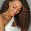 Thumbnail: 16-20 Inches 4C Edges | Kinky Edges Ombre Brown Deep Wave 13x4 Frontal HD Lace S