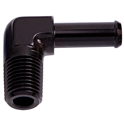 AEROFLOW Male NPT to Barb 90 Deg Adapter 3/8" to 5/8"