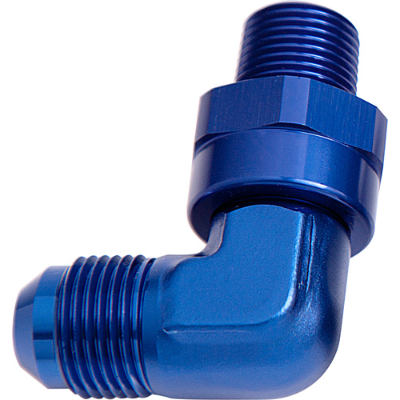 AEROFLOW 90 Deg NPT Swivel to Male AN Flare Adapter 1/2" to -10AN