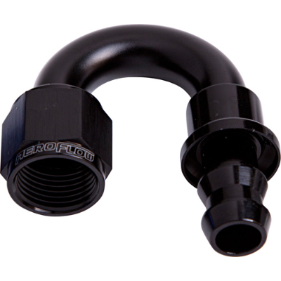 AEROFLOW 400 Series Push Lock 180 Deg Hose End -10AN