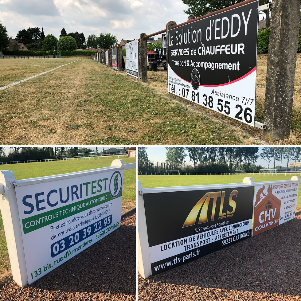 panneau publicitaire stade Weppes