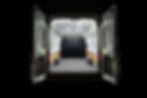 Empty van with open doors an light inside Empty van.jpg