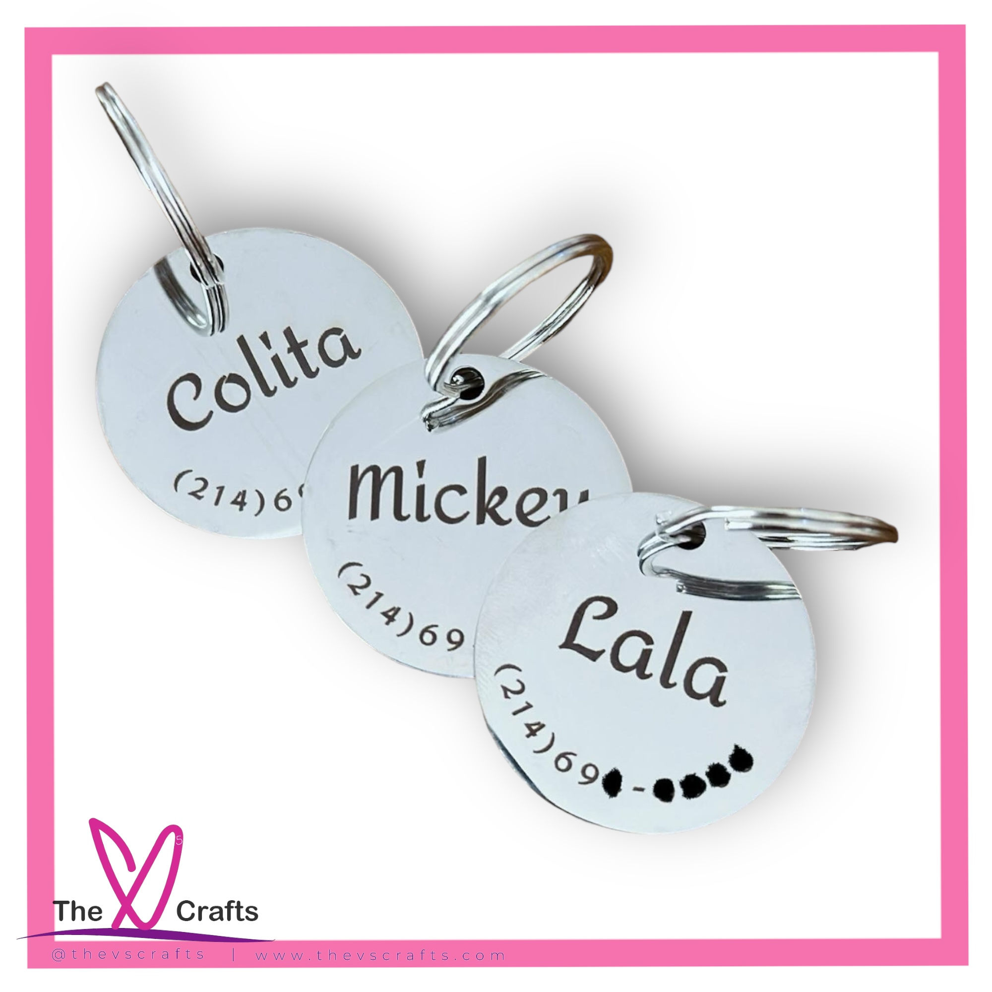 Stainless Steel Round Pet ID