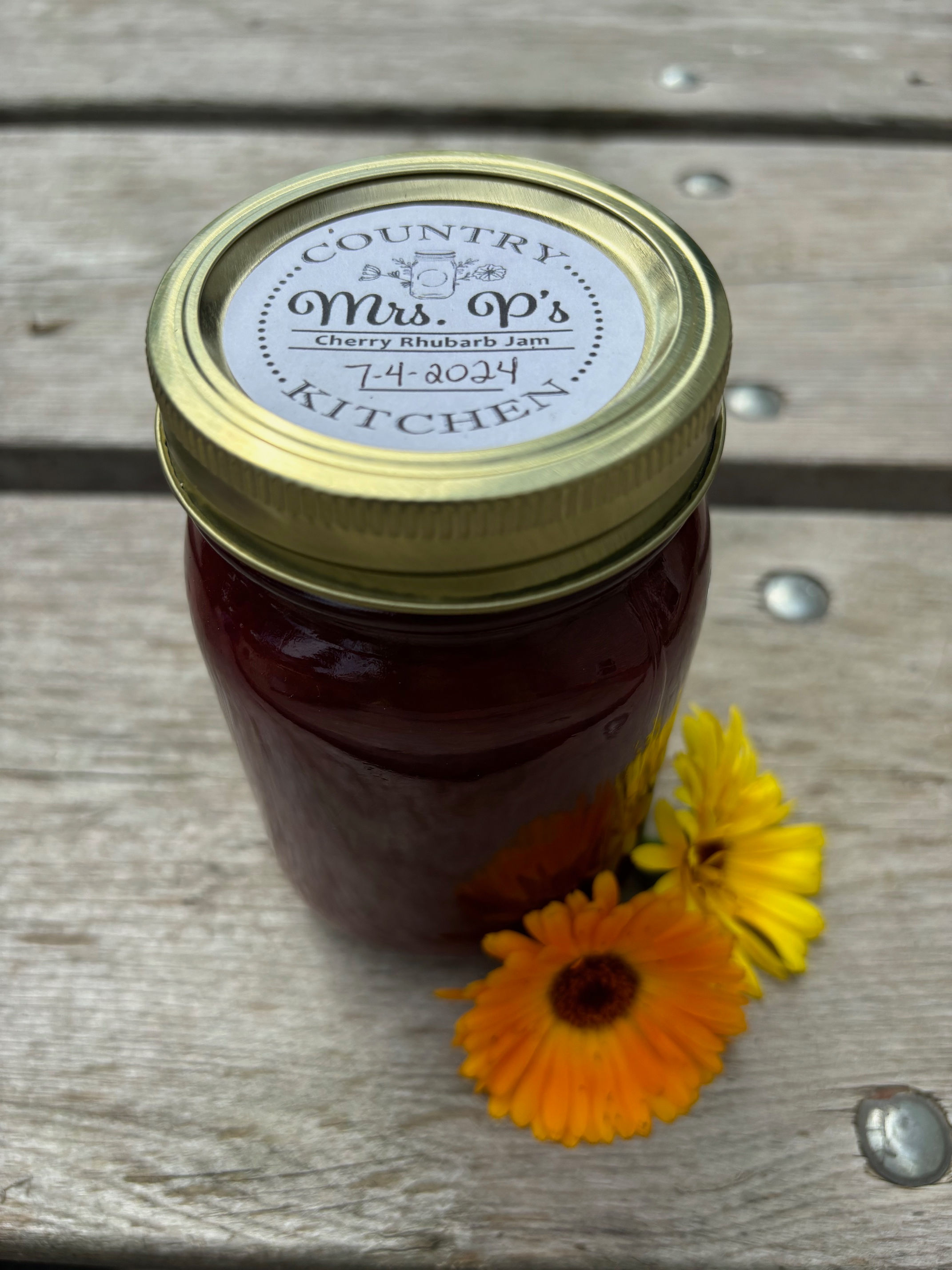 Cherry Rhubarb Jam - 16oz