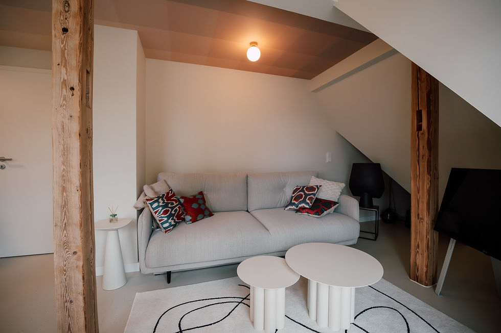 Couch im Wohn- und Esszimmer Apartment Ciello