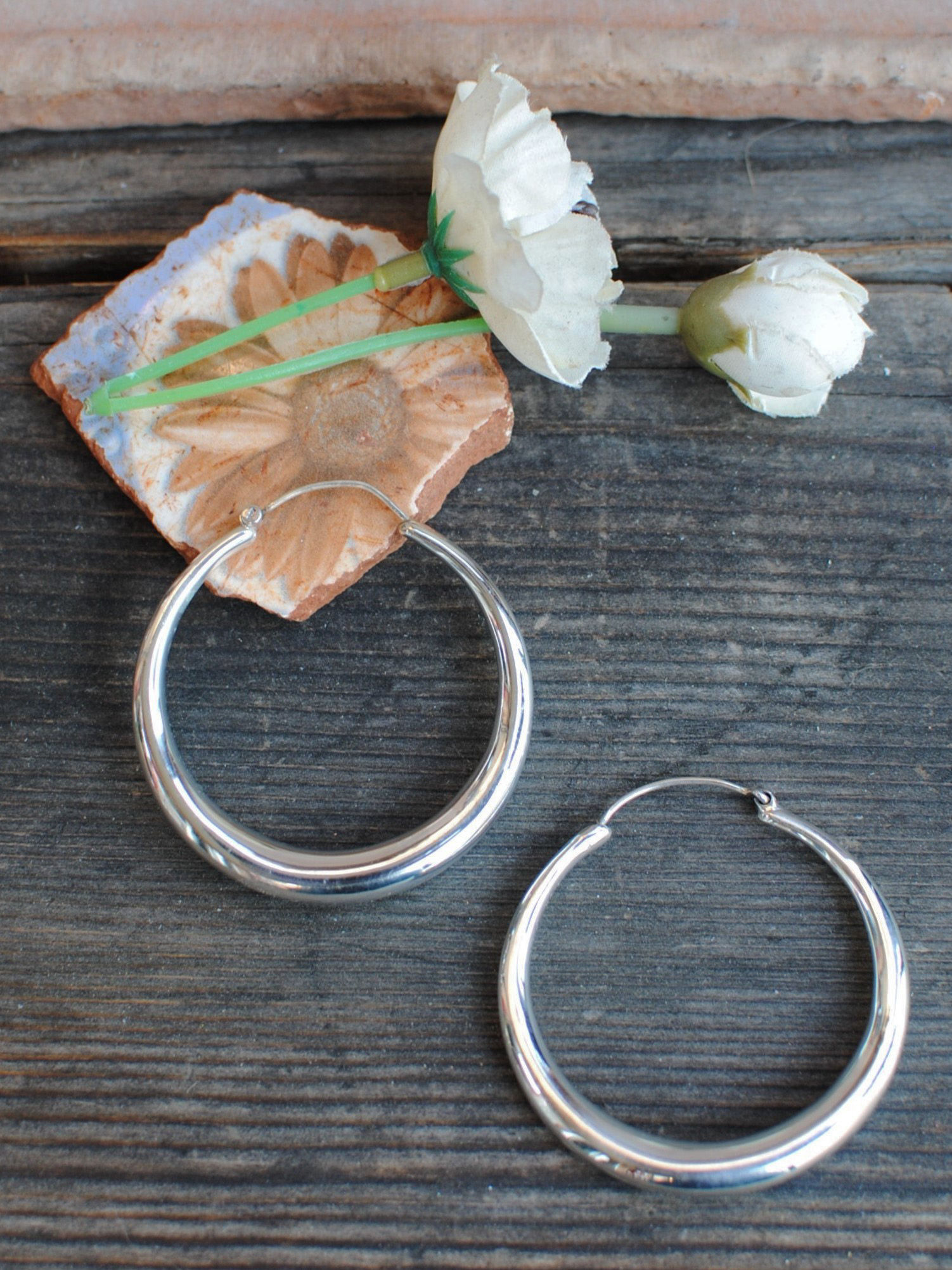 Silber Creolen extra gross