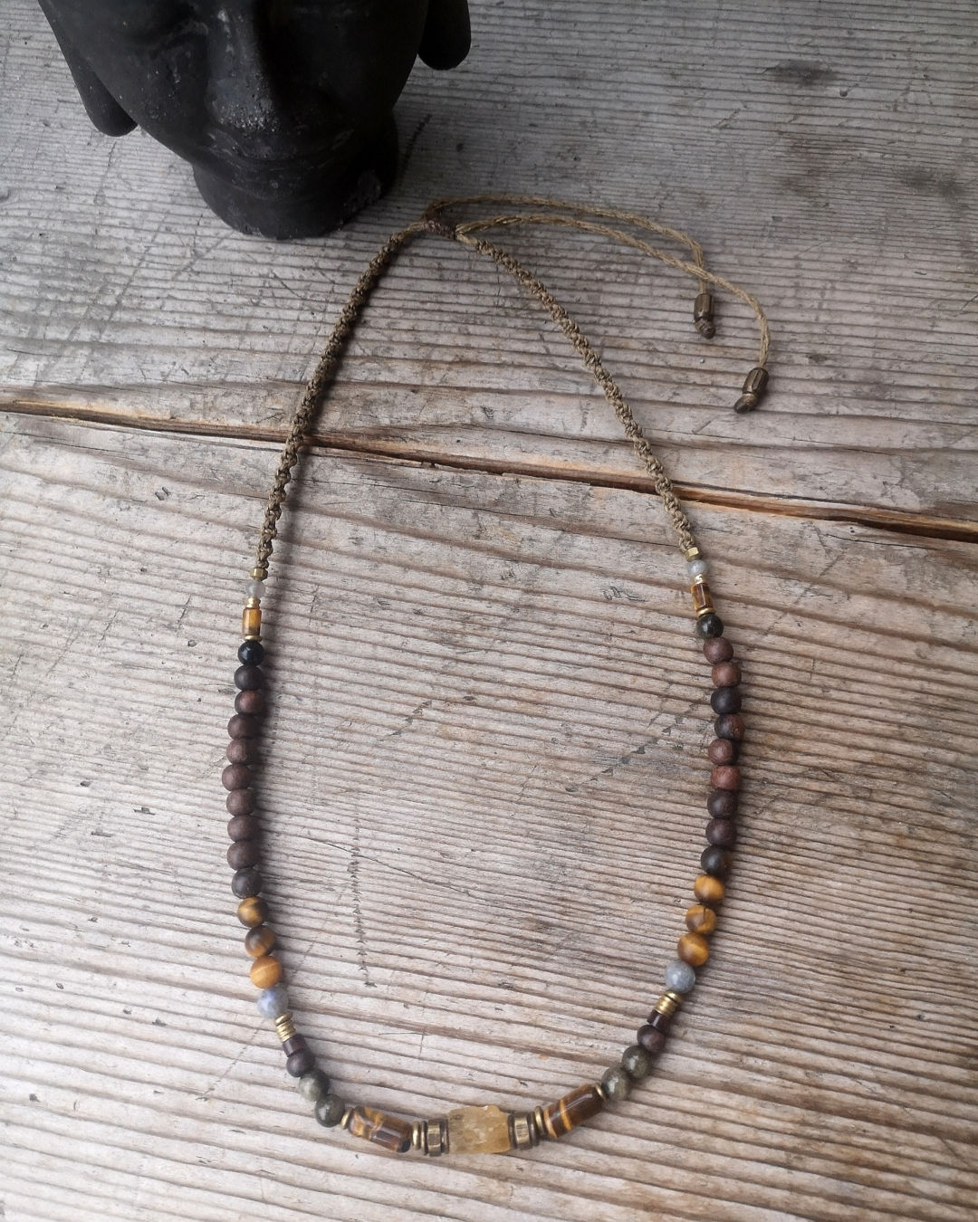 Männer Halskette Zitrin