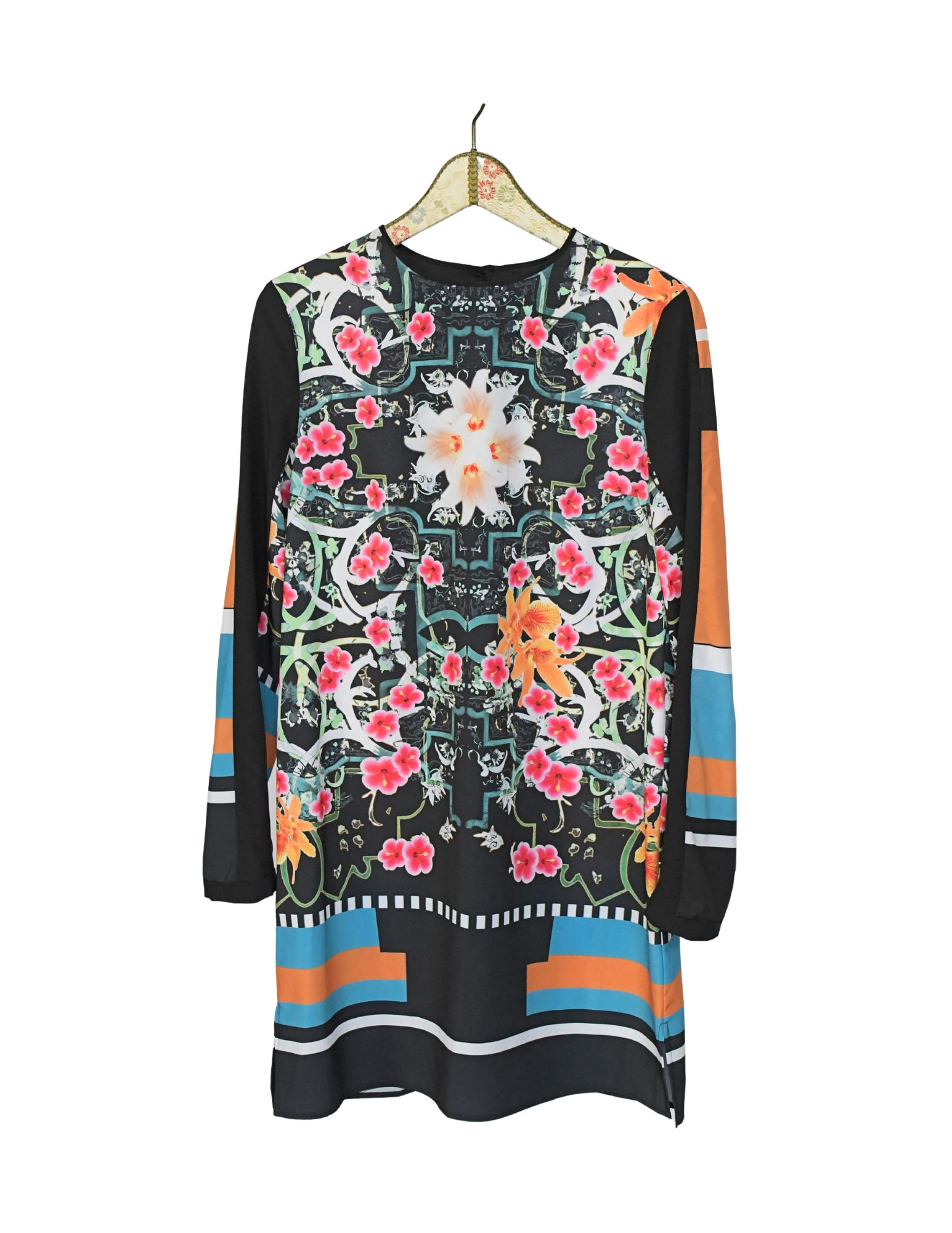 Clover Canyon Floral Geometric Print Dress - Medium