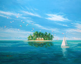 Island – Sailboat