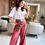 Miniatura: Calça Pantalona - Vinho
