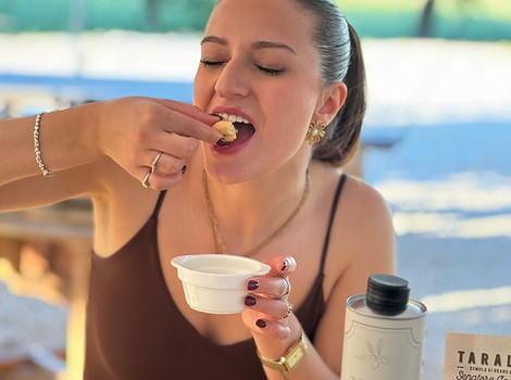 Clara tasting the olive oil.jpeg