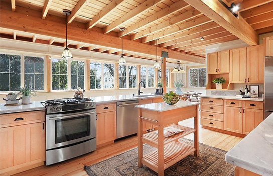 Traditional Staged Kitchen with Wood Accents
