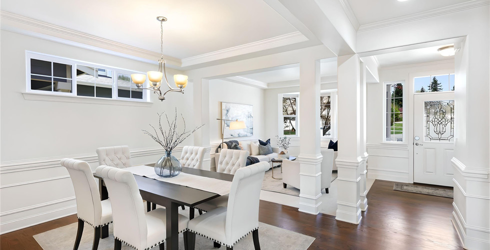 Traditionally Staged Dining Room and Sitting Area