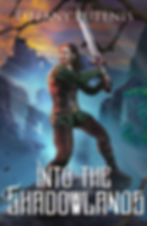A man in the foreground with his sword raised, a fortress behind him