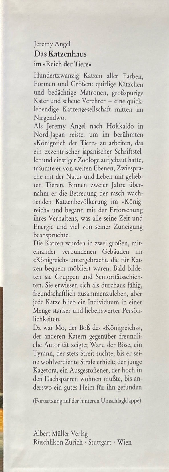 Miniaturbild: Angel Jeremy, Das Katzenhaus - im Reich der Tiere