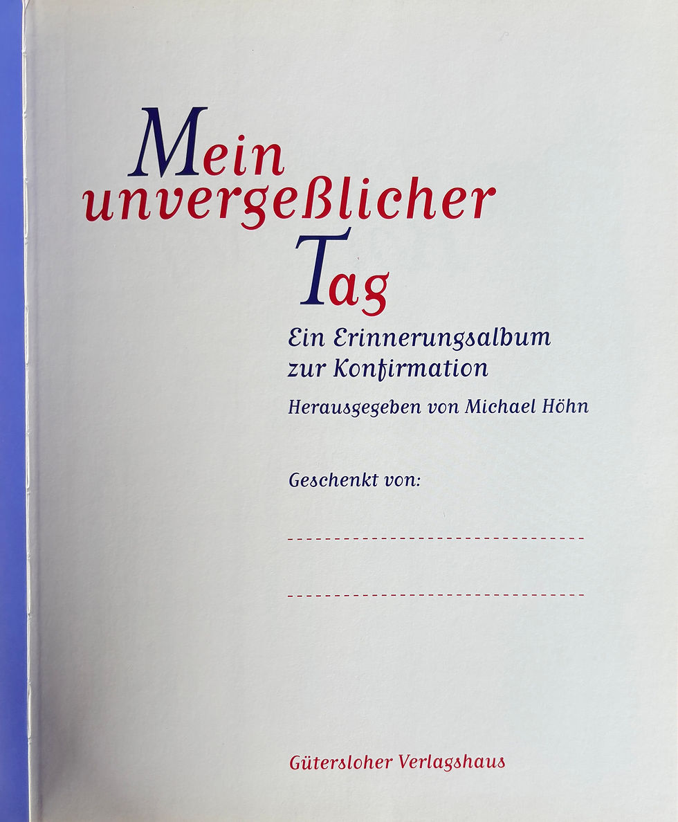 Miniaturbild: Mein unvergesslicher Tag (Konfirmation)