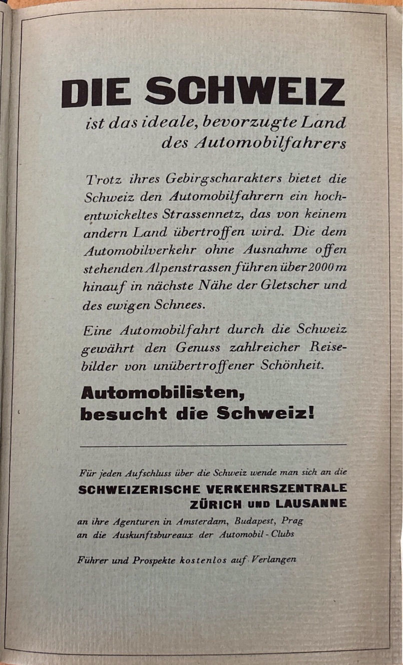 Miniaturbild: Offizieller Automobil-Führer der Schweiz 1933