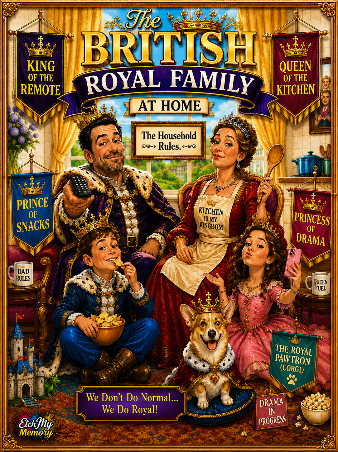 Personalised The British Royal Family At Home