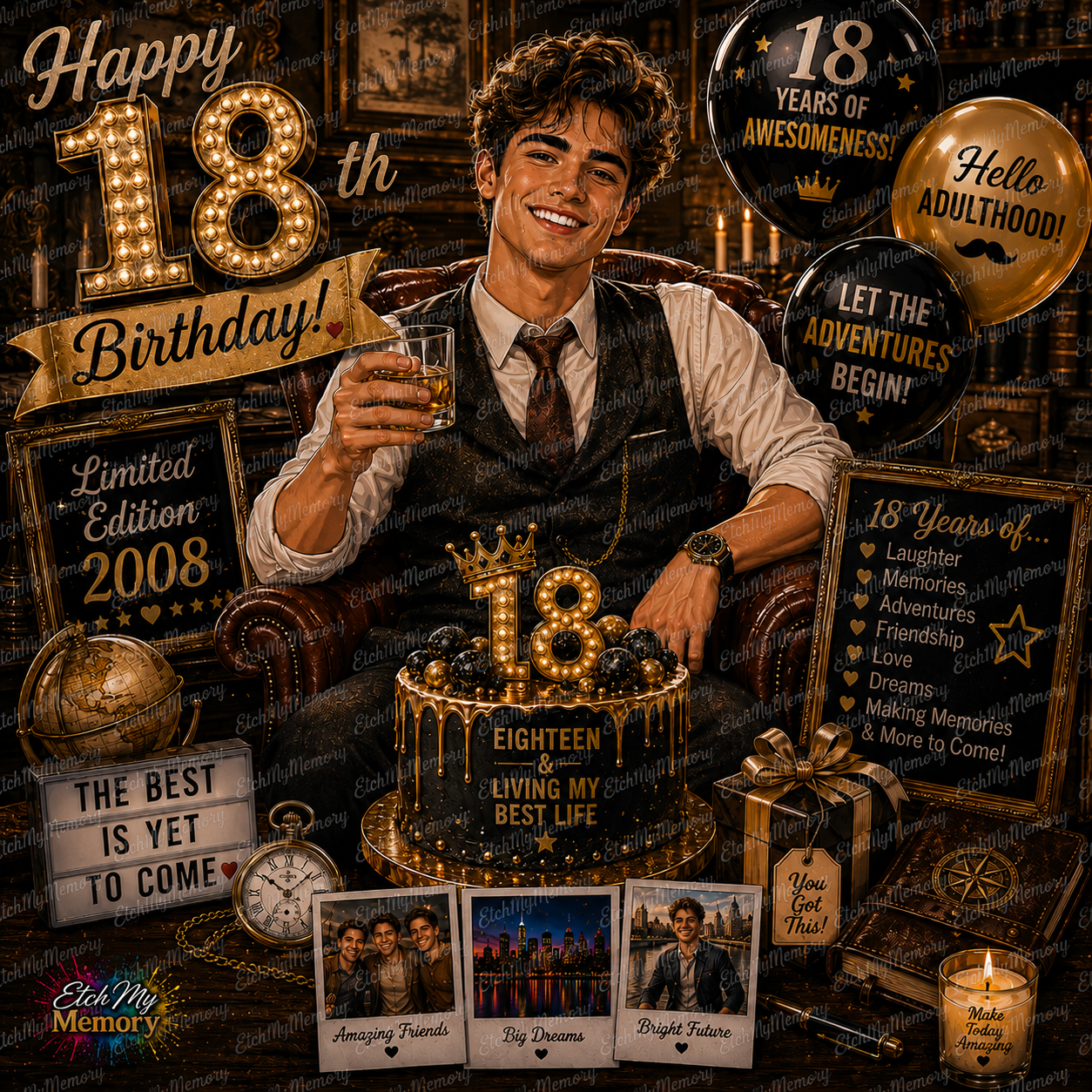 Personalised 18th Birthday Plaque