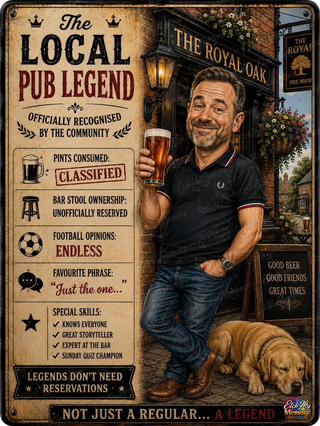 Personalised The Local Pub Legend