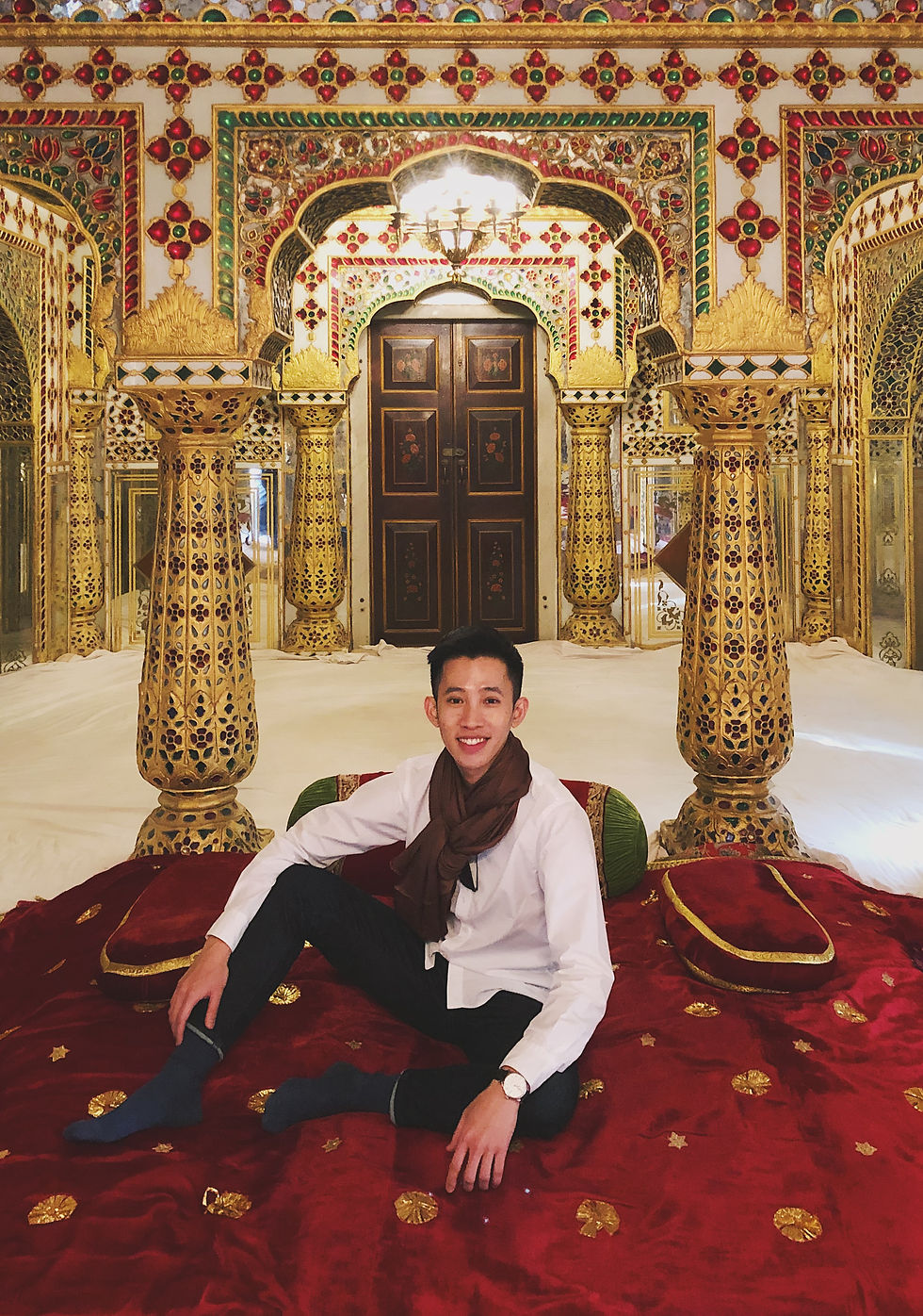 Shobha Nivas, the private room in the City Palace of Jaipur, Rajasthan, India