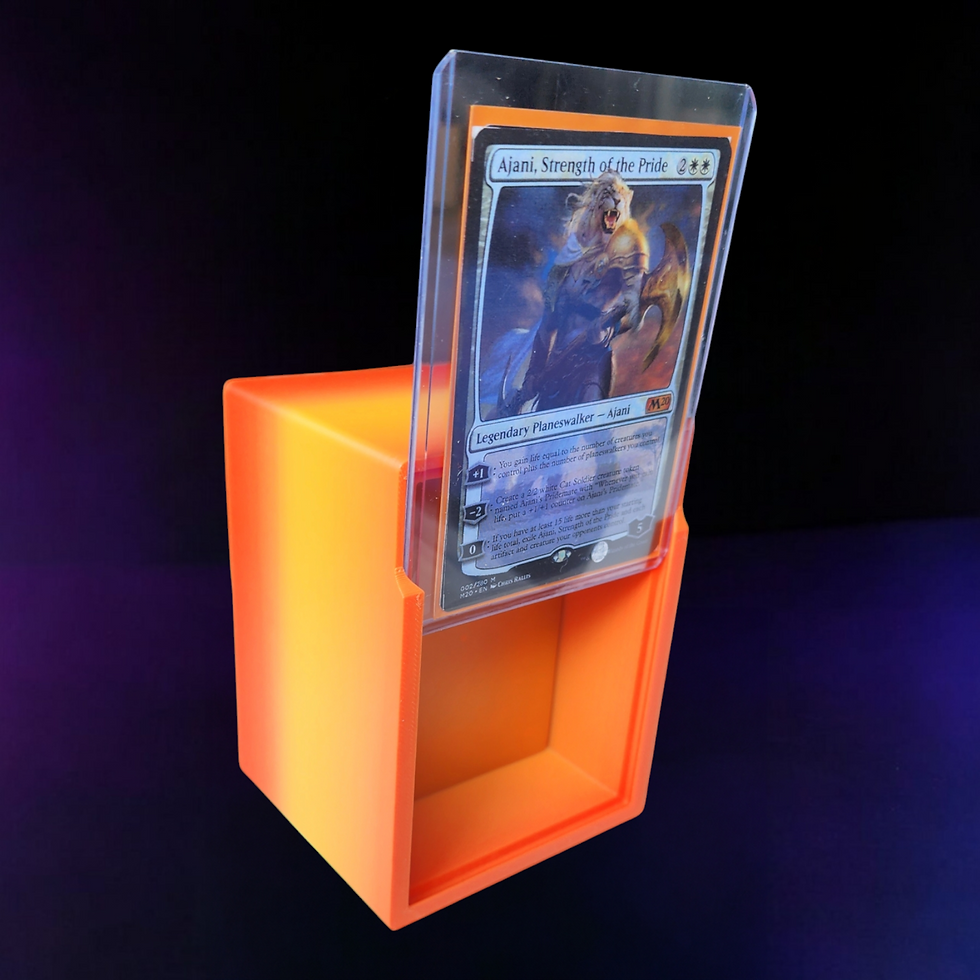 deck box with top loader from front
