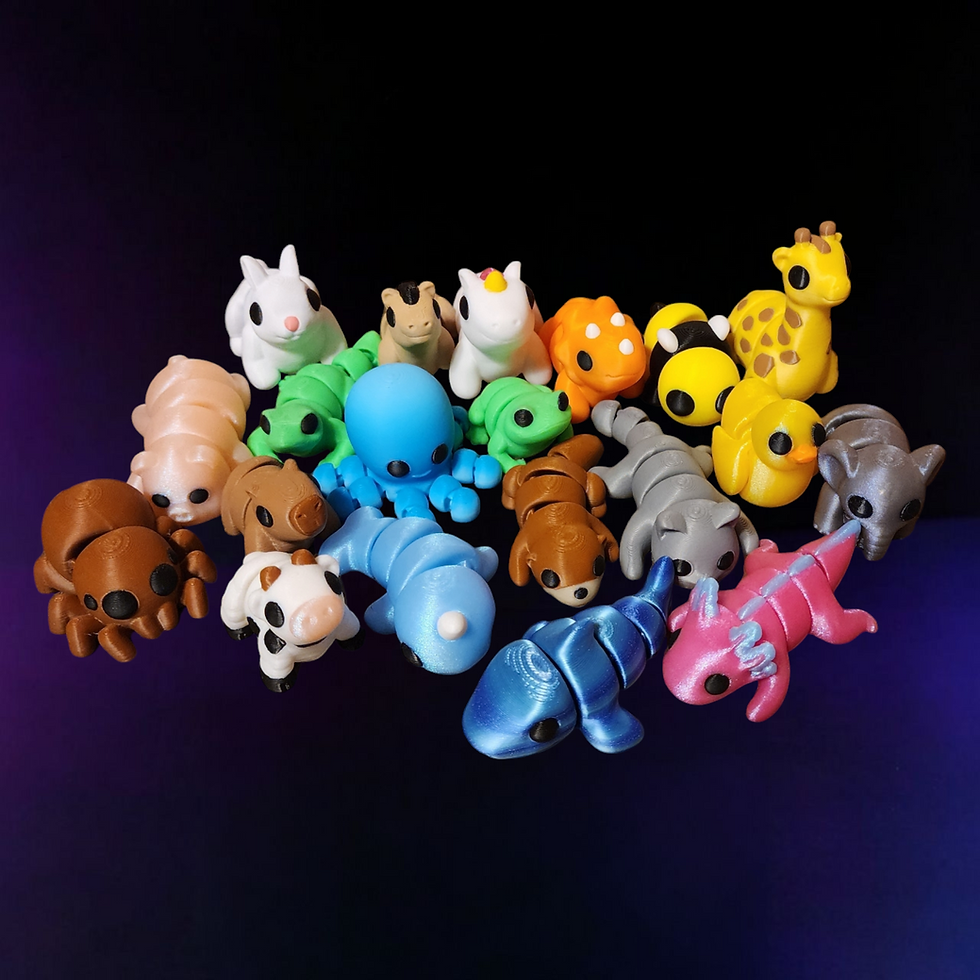 Thumbnail: group of 3d printed animals