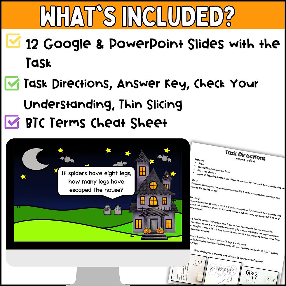 Thumbnail: Halloween Building Thinking Classrooms Task - Counting Groups Repeated Addition