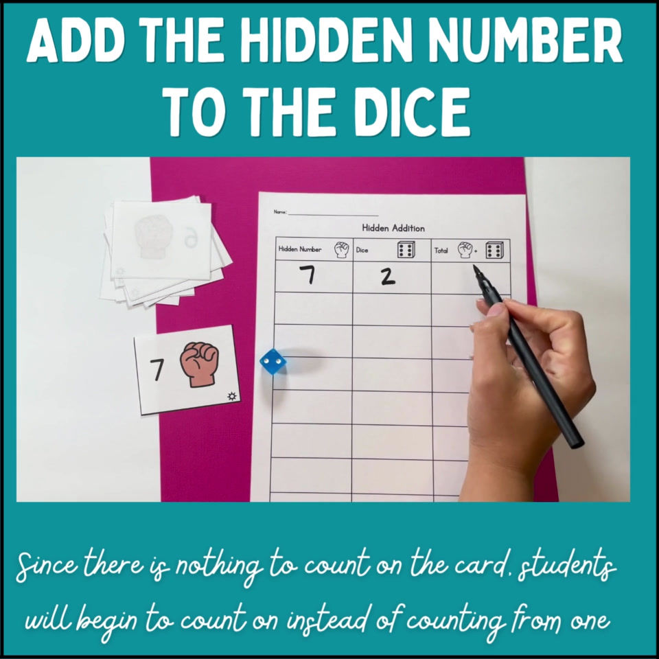 Thumbnail: Counting On Strategy and Addition Math Center: Hide and Add
