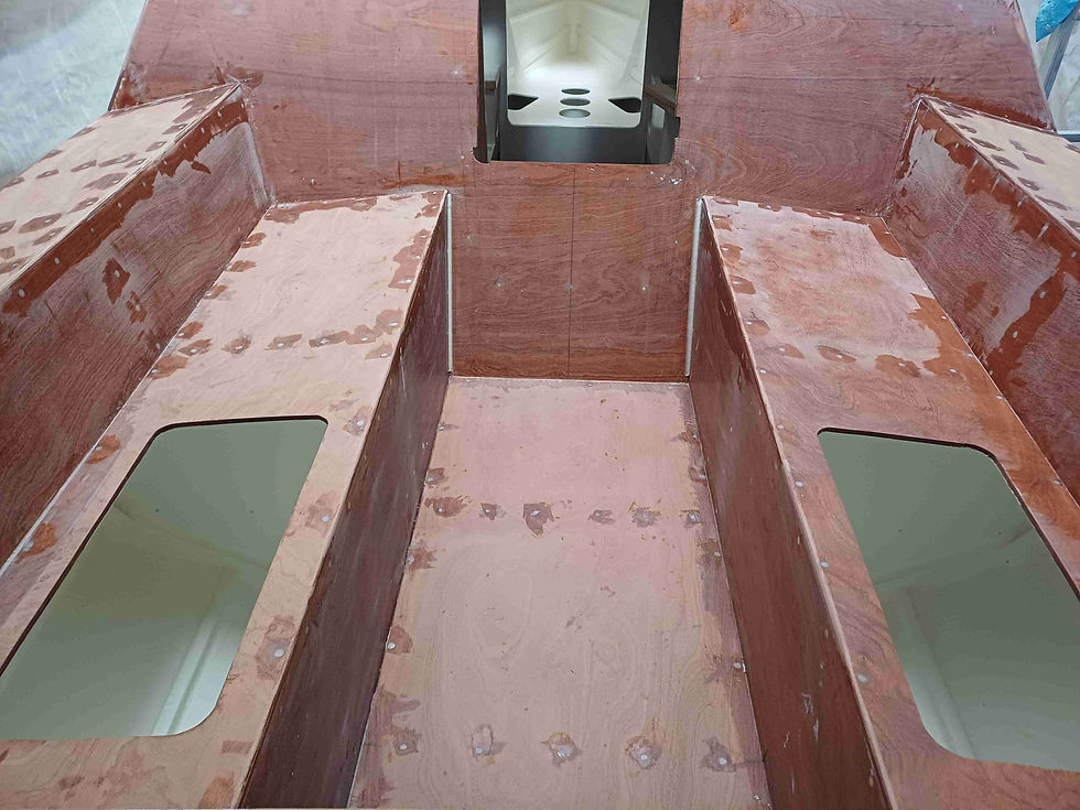 préparation du cockpit pour les joints