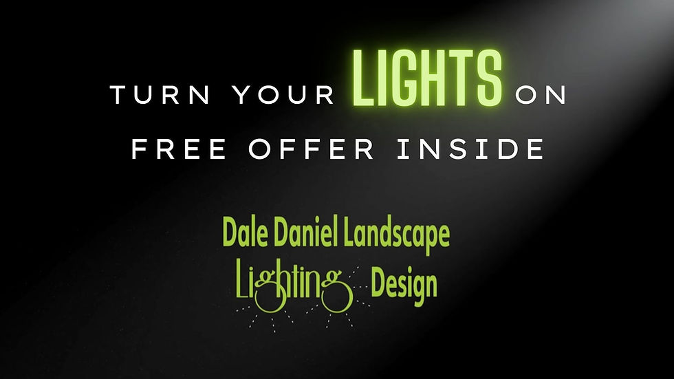 Graphic image that says, "Turn your lights on. Free offer inside." Includes company logo.