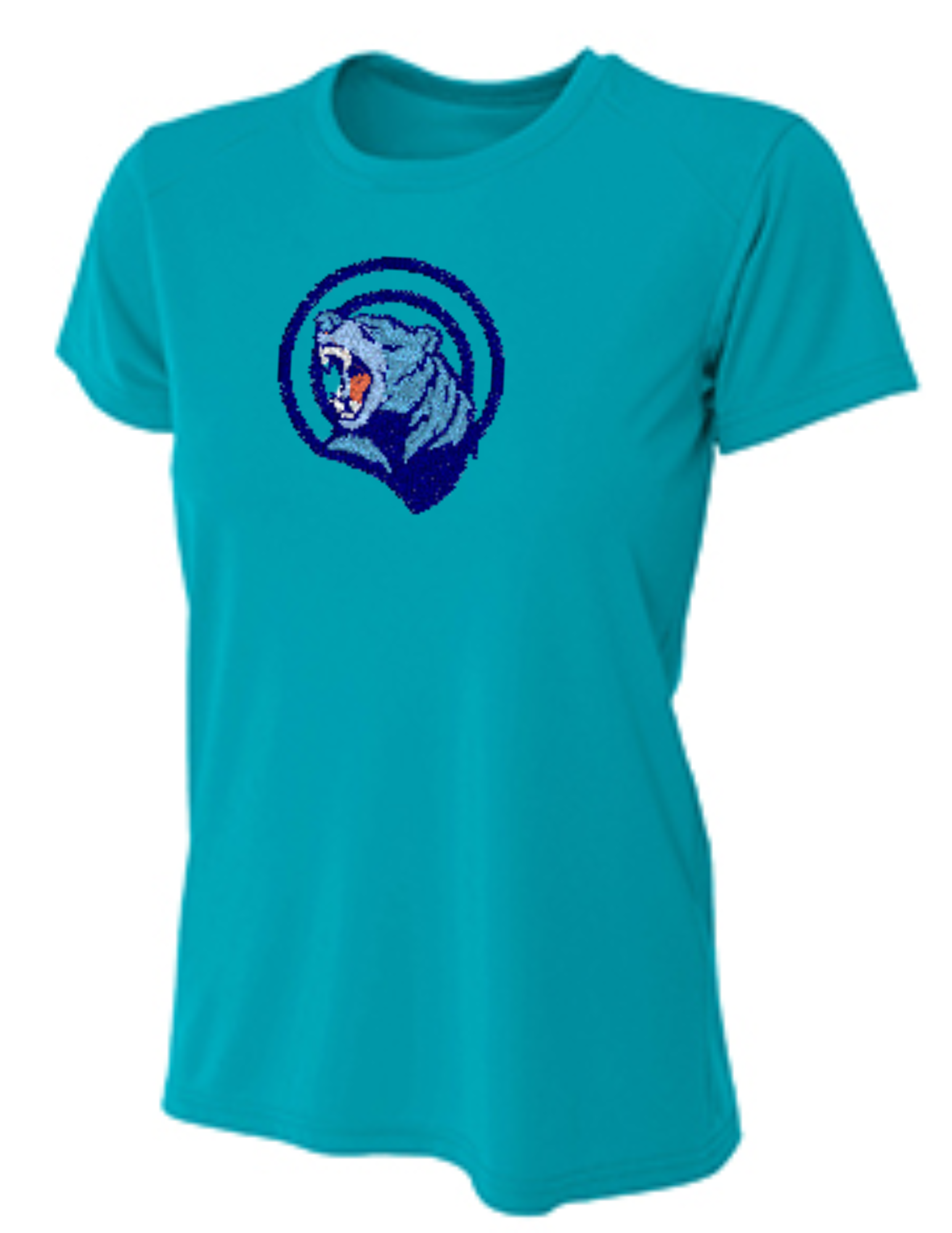 Ladies Adult Cooling Performance T-shirt with 6 Inch Voz Bear Logo