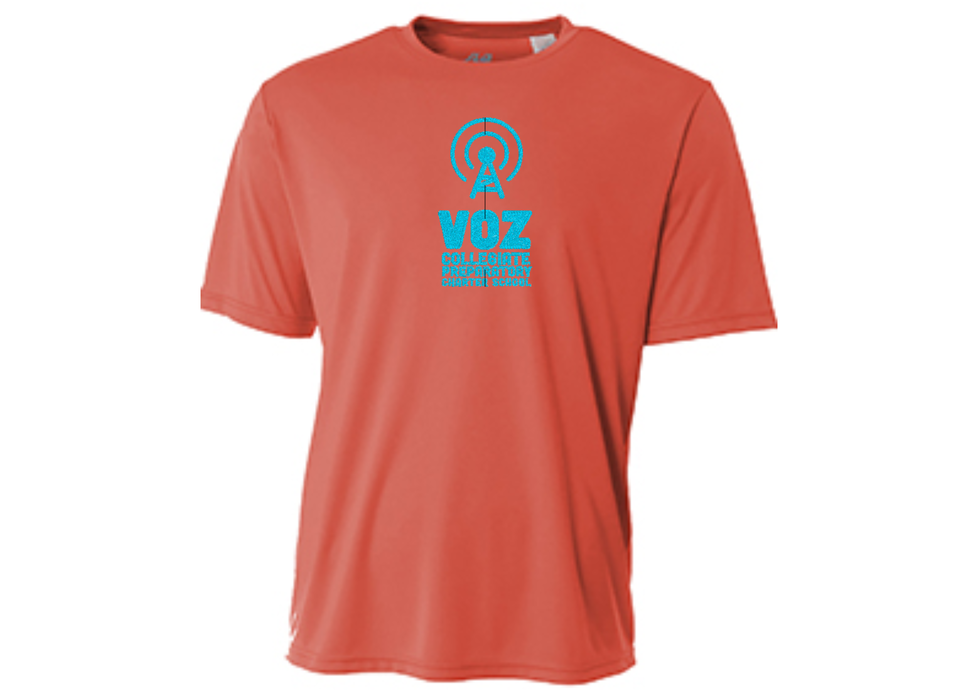Unisex Adult Cooling Performance T-shirt with 6 Inch Voz Vertical Logo
