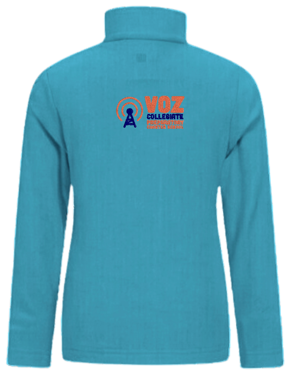 Thumbnail: Youth Lightweight Microfleece Pullover Jacket with 6" Voz Horizontal Logo