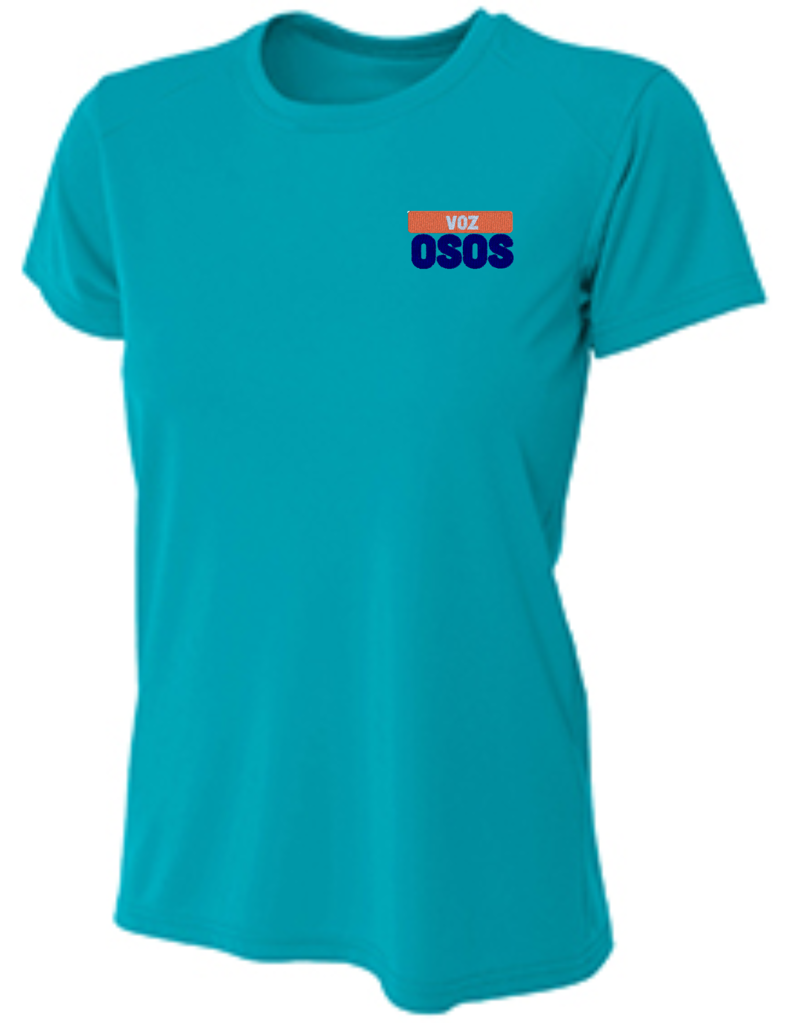 Ladies Adult Cooling Performance T-shirt with 4 Inch Voz OSOS Logo