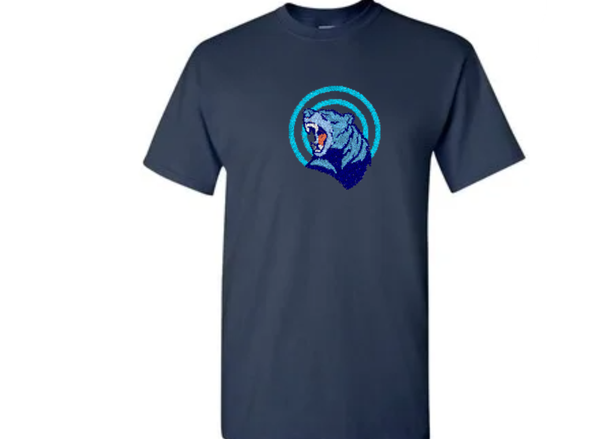 Unisex Adult 100% Cotton T-shirts with Voz Bear 6 Inch Logo