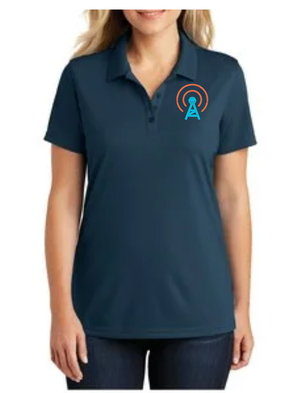 Thumbnail: Ladies Adult Performance Polo Shirt with 2 to 3.5" Antenna