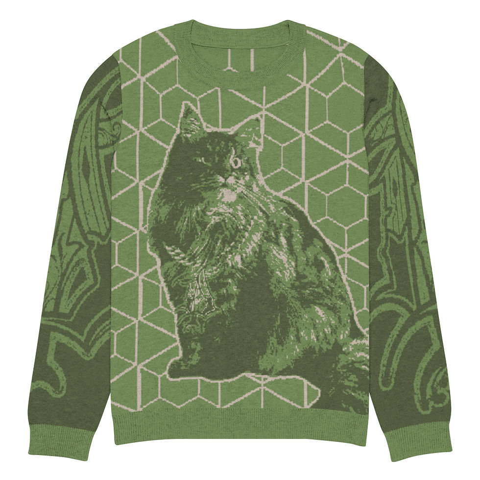 Knitted crew neck sweater