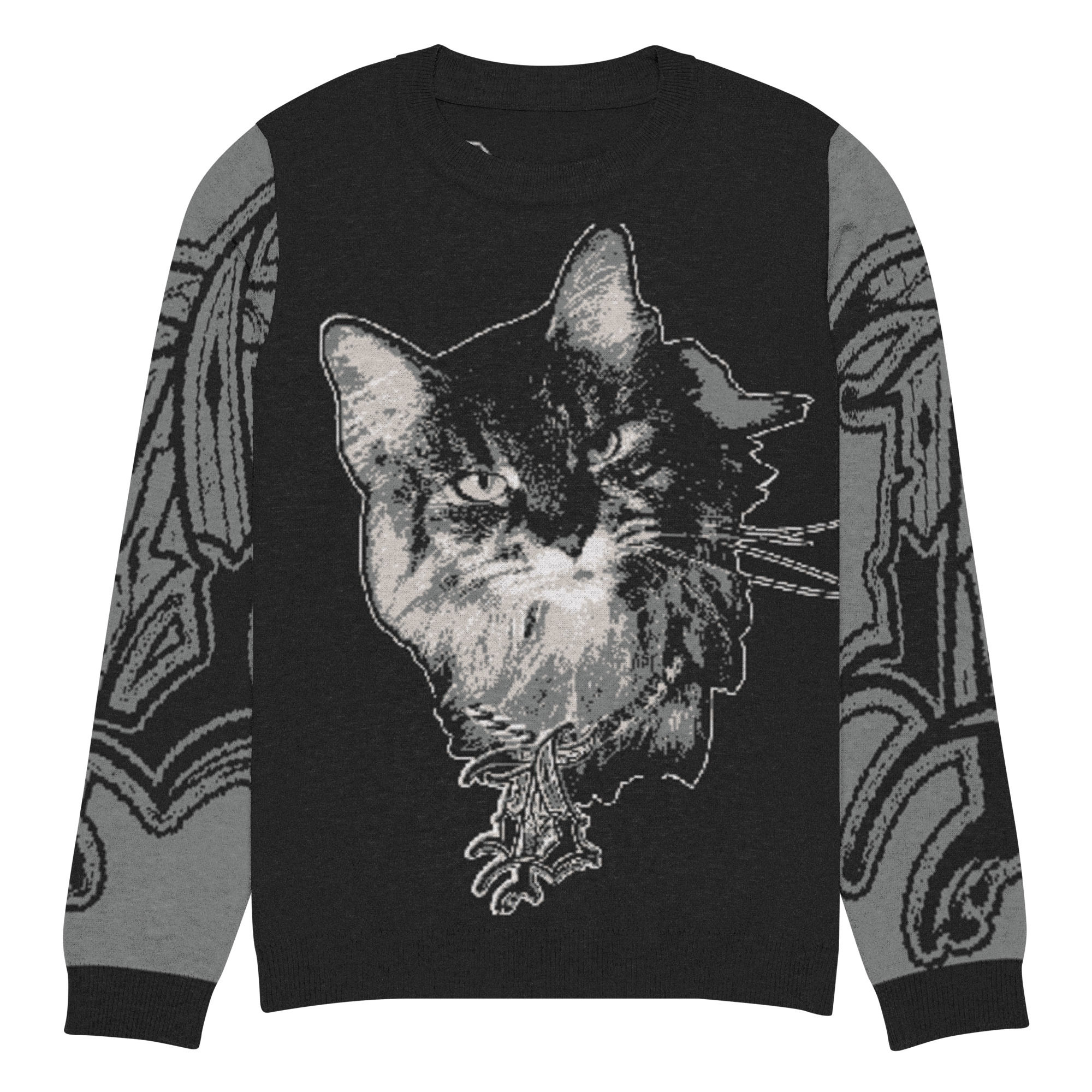 Knitted crew neck sweater