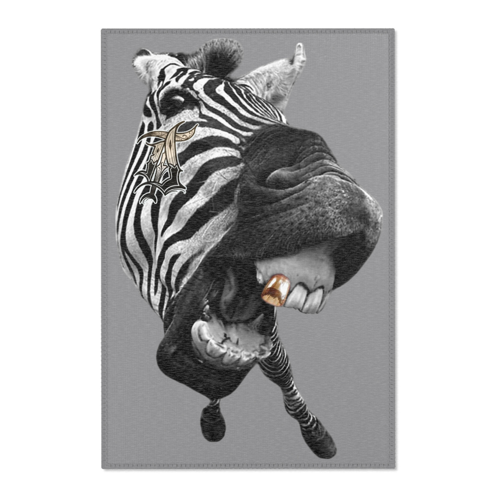 Funny Zebra Area Rug - Unique Home Decor for Animal Lovers