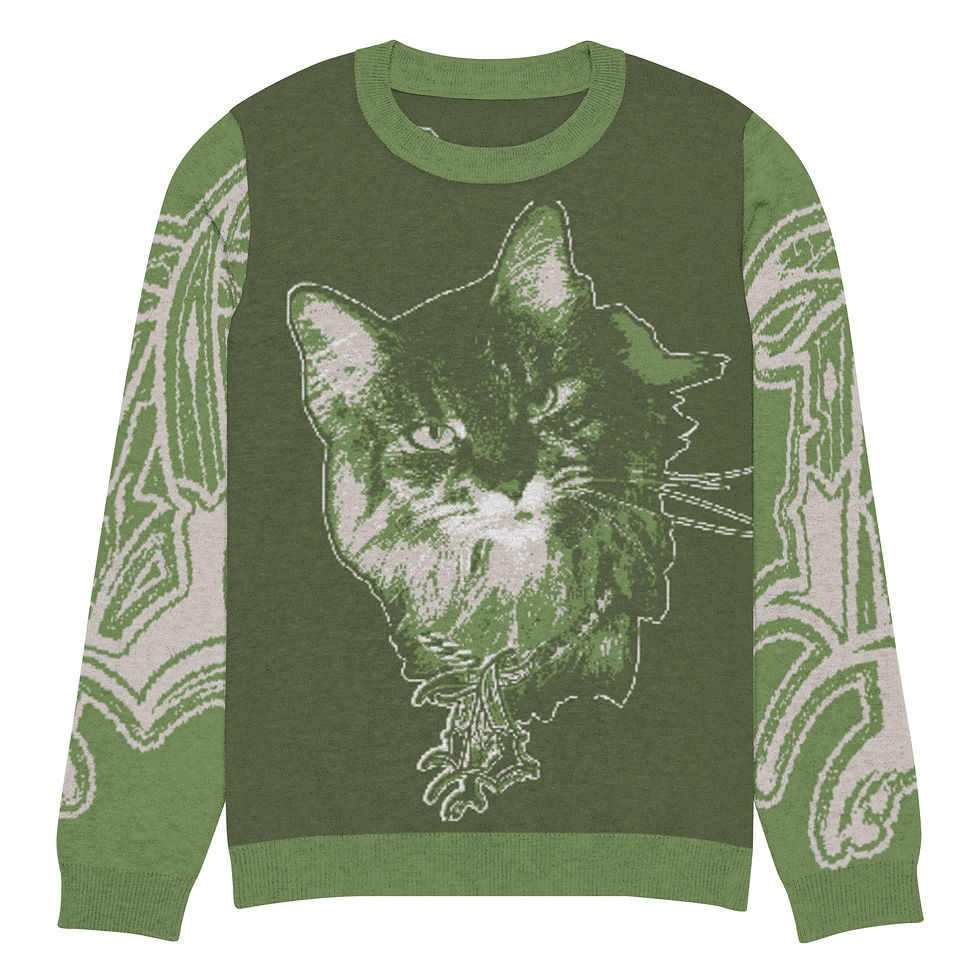 Knitted crew neck sweater