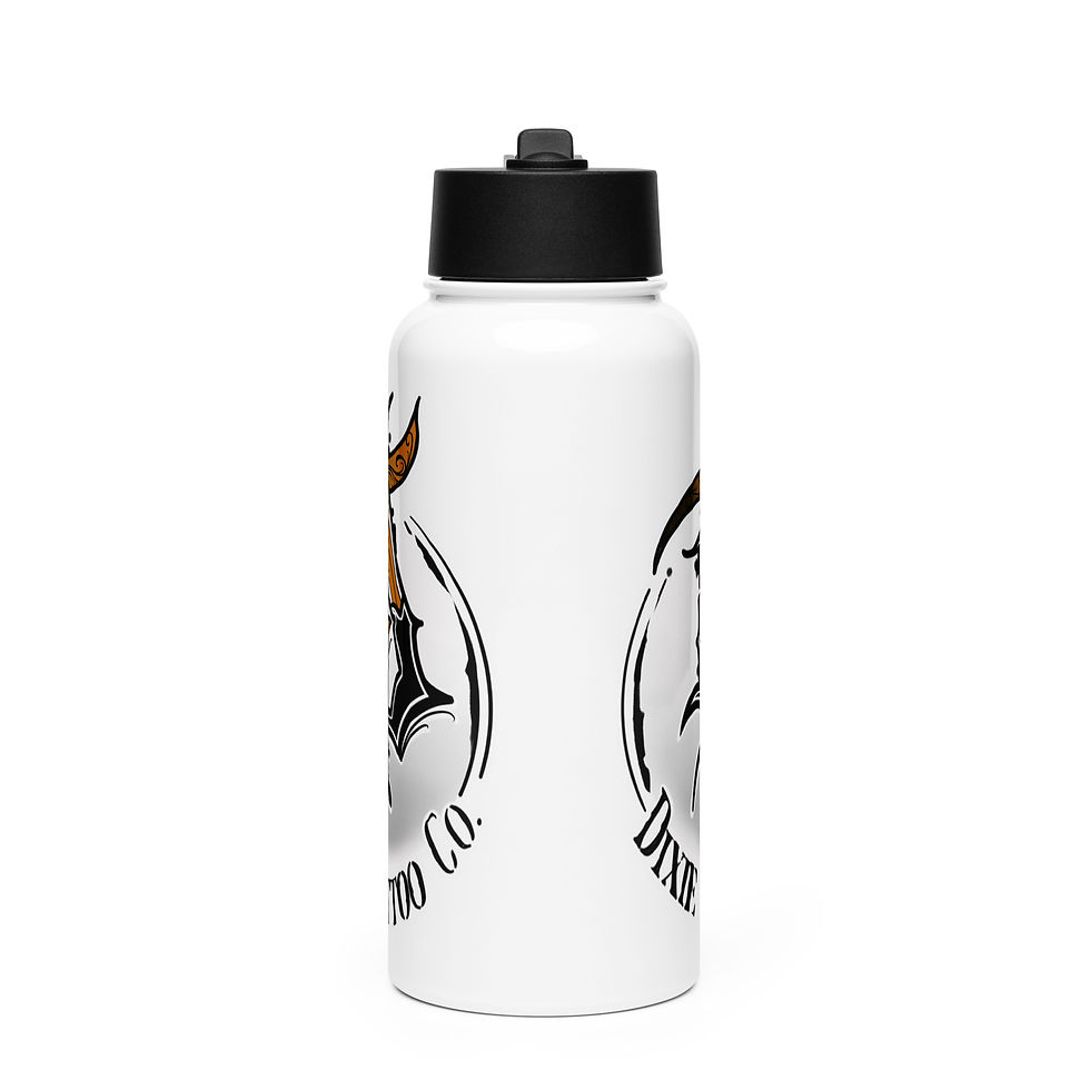 Thumbnail: Stainless steel water bottle with a straw lid