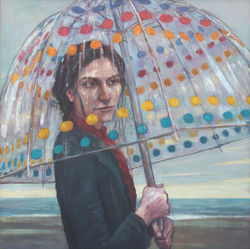 Woman in the Rain MKR (31x31 2010).jpg