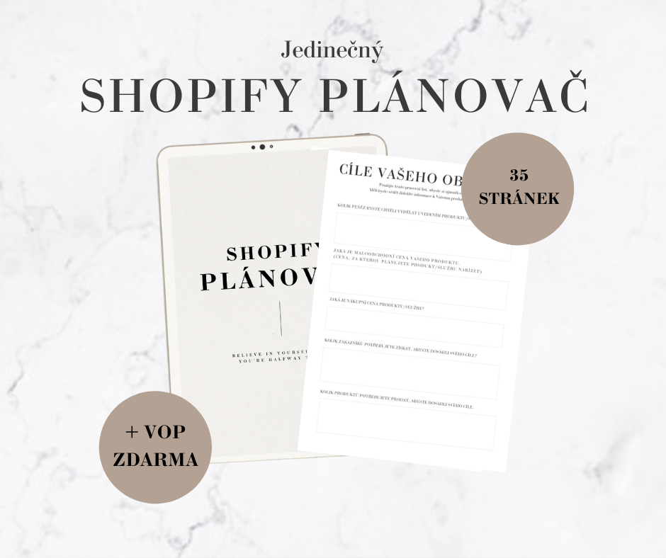 Shopify Plánovač + VOP ZDARMA