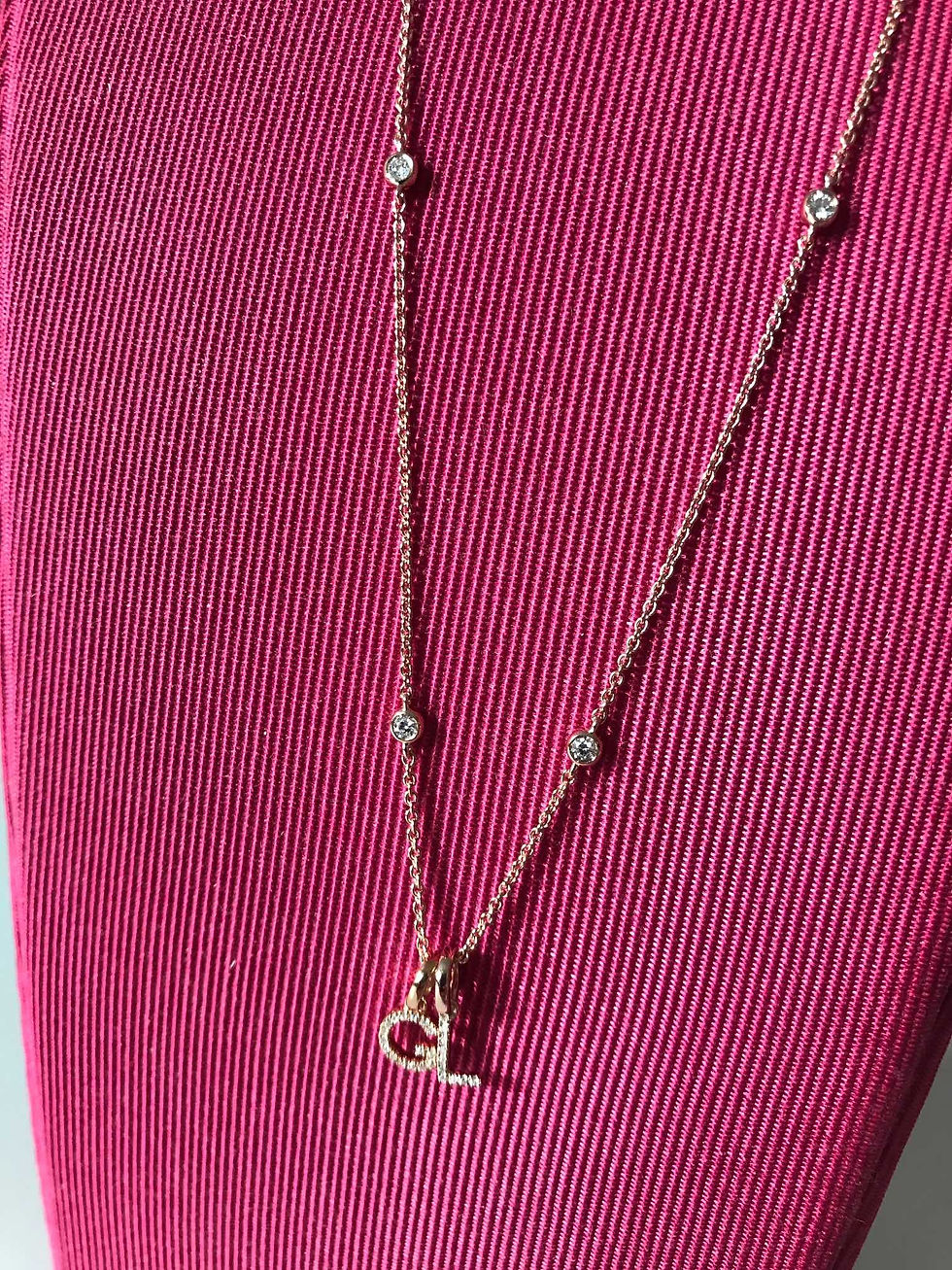 Miniaturbild: Rotgoldene Diamantenkette