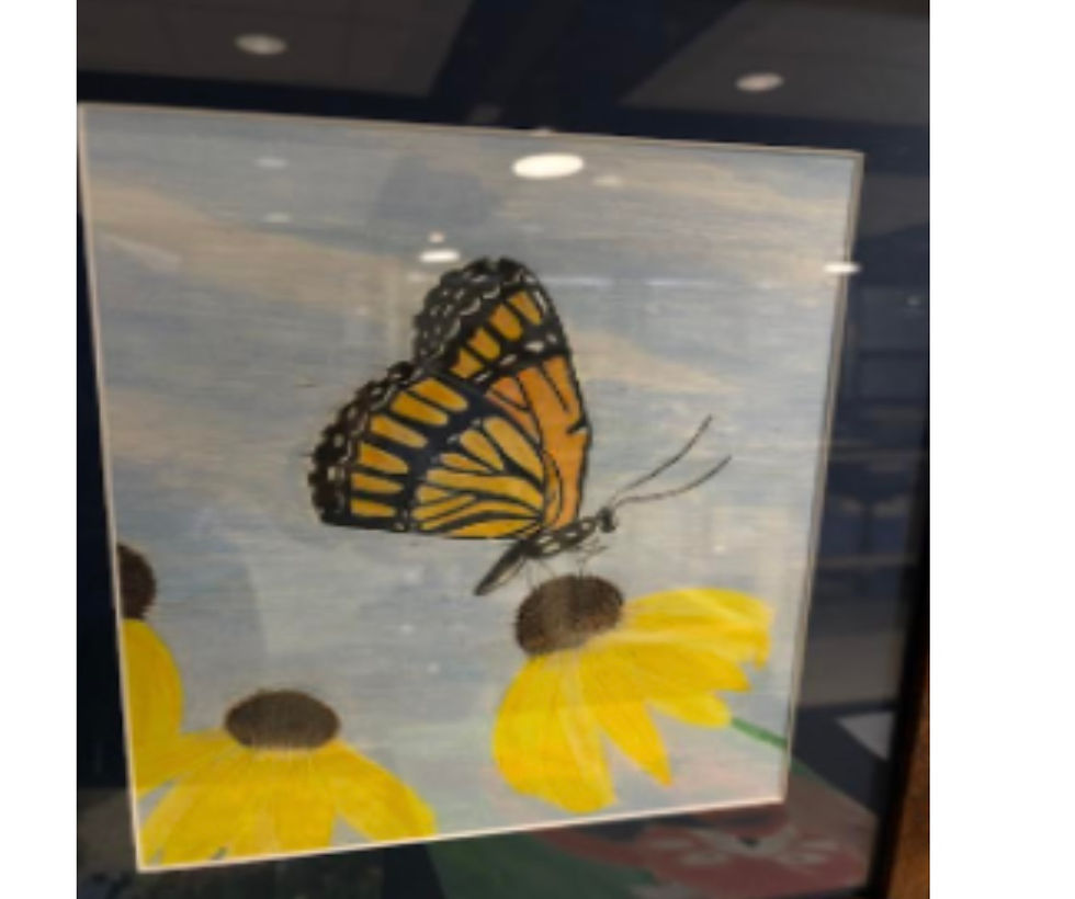 "Butterfly" won third place at the Saint Francis of Assisi Art competition.