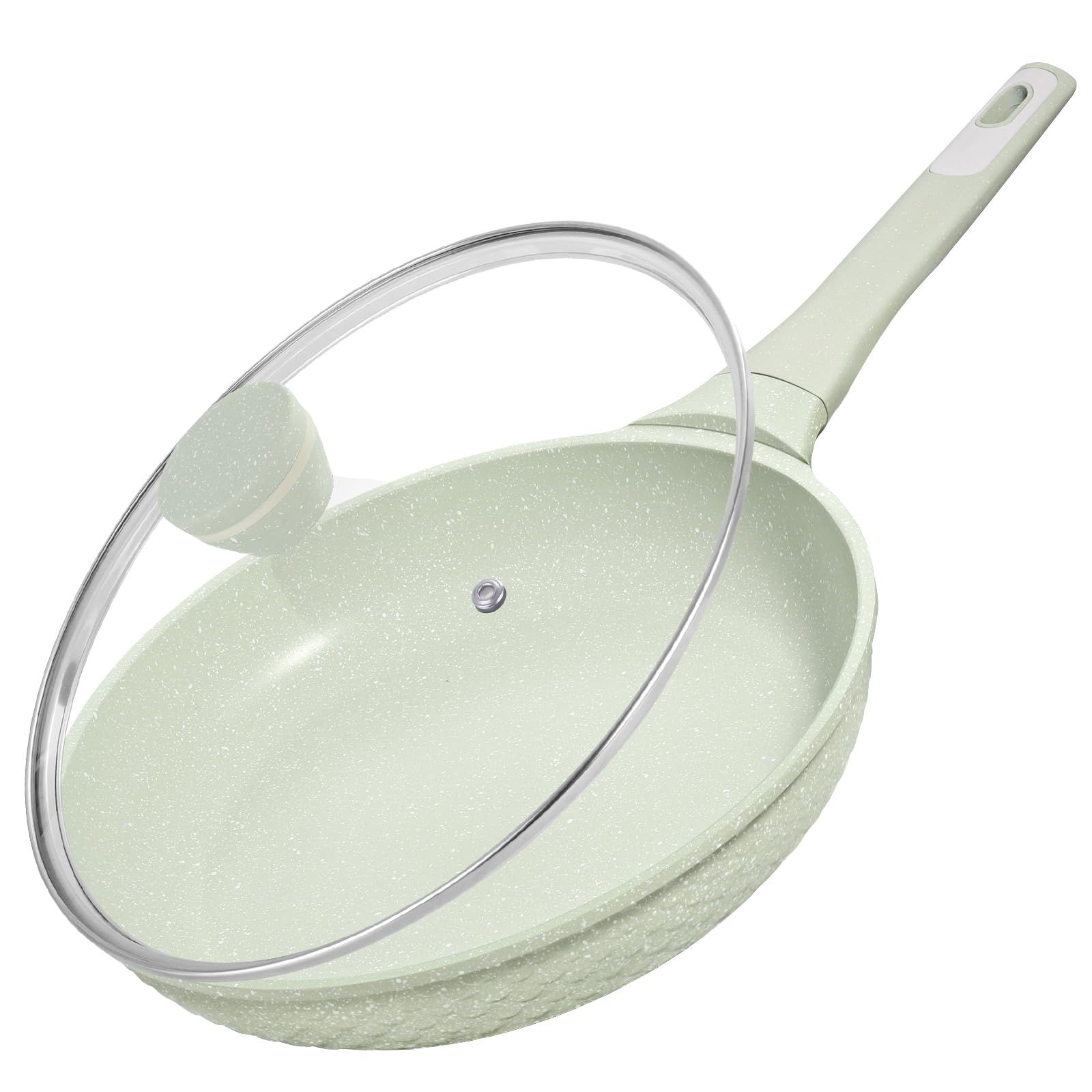 Non stick Frying Pans 11 in Skillet with Lid Omelet Pan Frying Pans Non stick He
