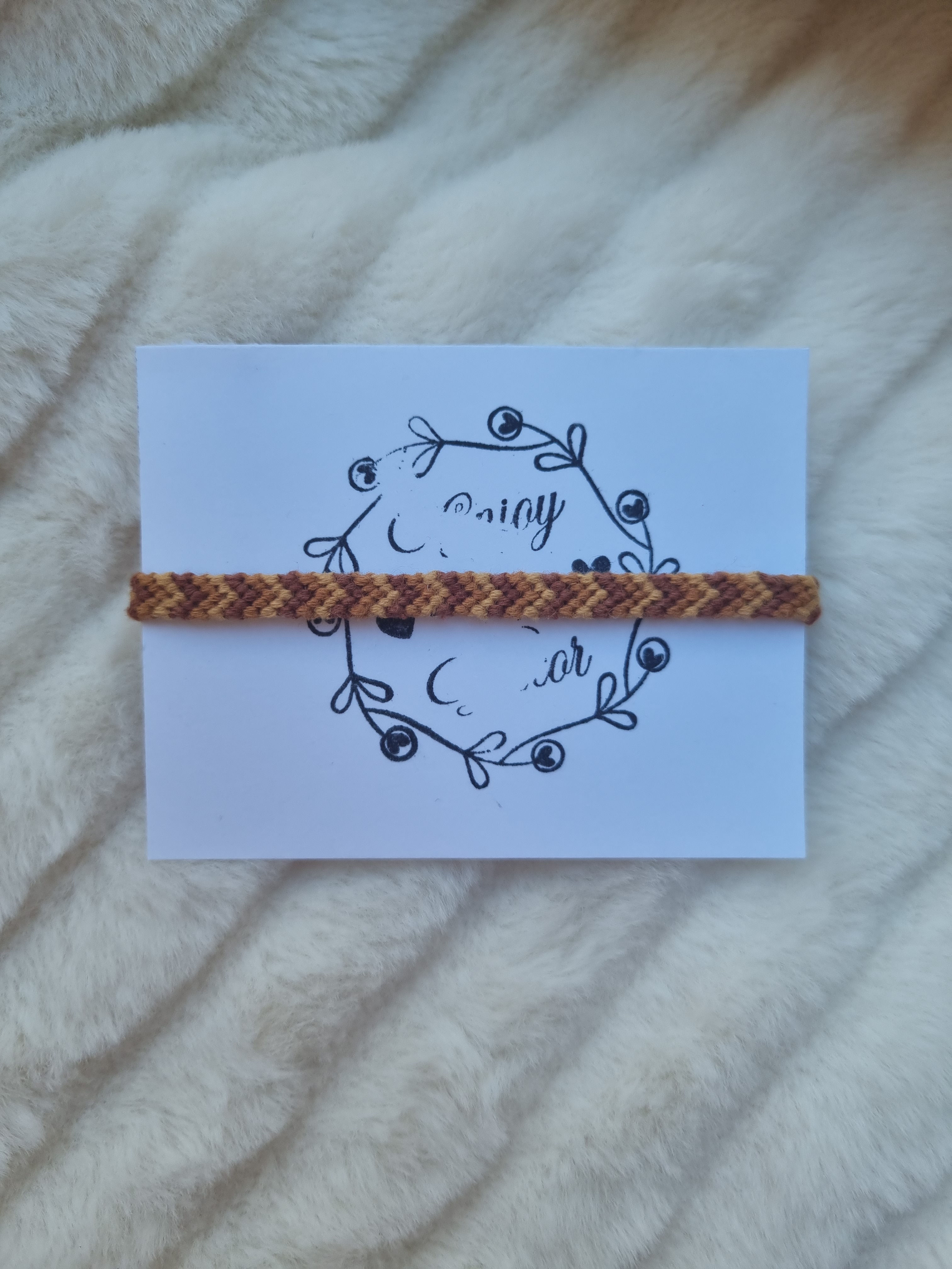 Bracelet brésilien flèches marron 
