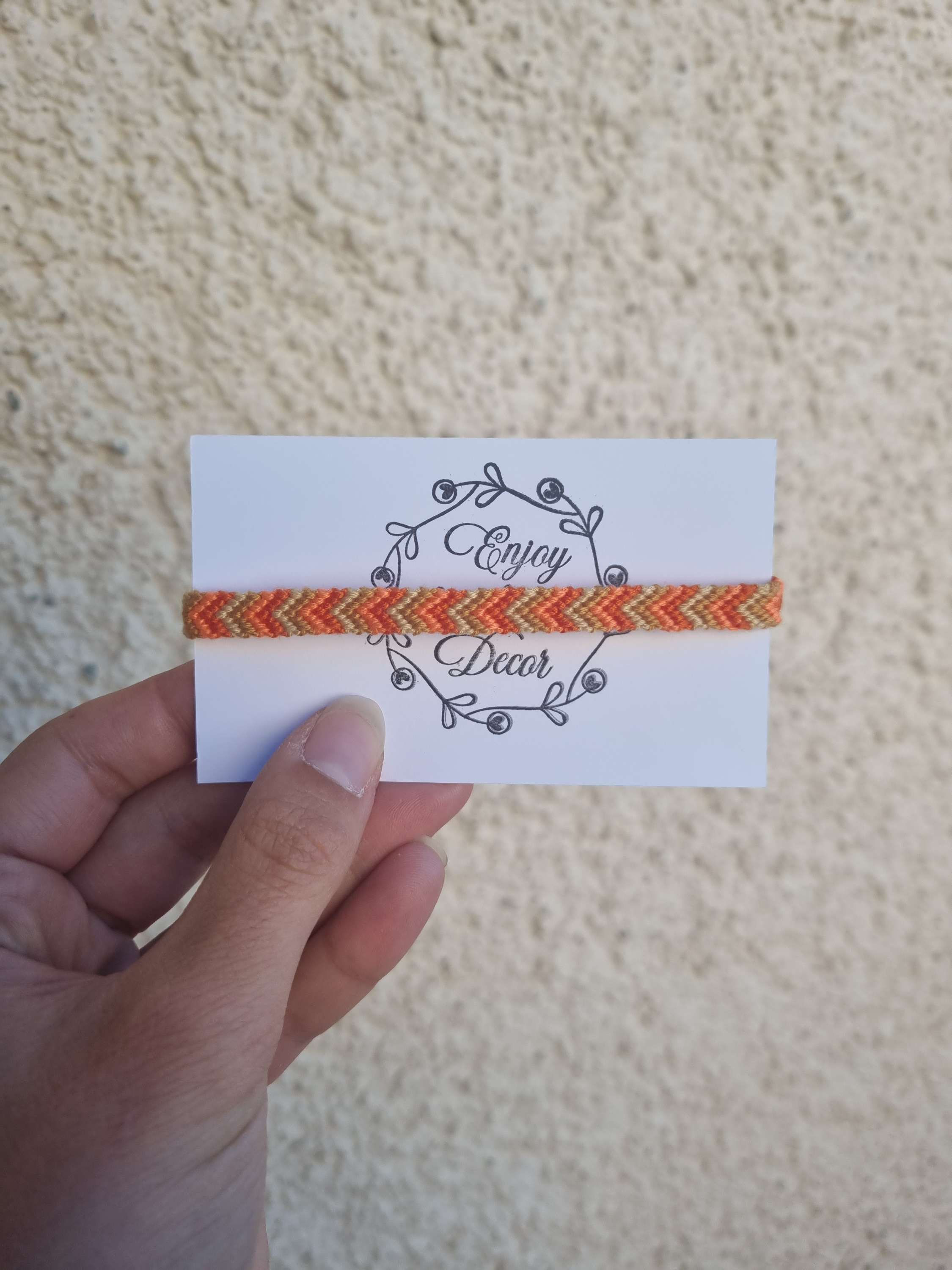 Bracelet brésilien flèches orange