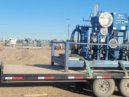Vacuum Dehydrator - oil field in West Texas